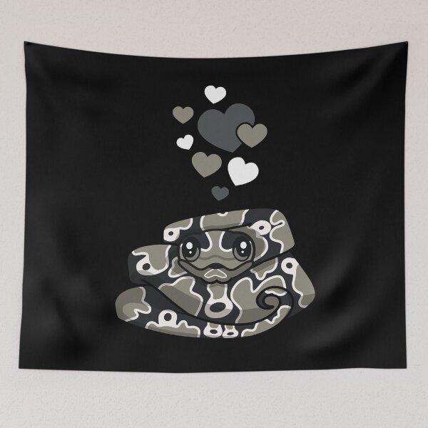 Item preview, Cute Axanthic Ball Python With Hearts designed and sold by eternallygifted.