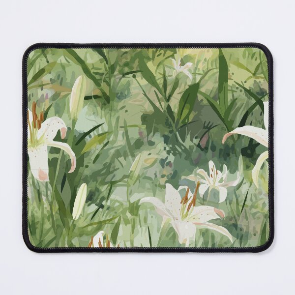 Item preview, Lush Lily Garden in Watercolor designed and sold by TopArtsy.