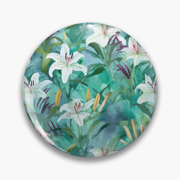 Item preview, Whimsical Watercolor Lilies in Nature designed and sold by TopArtsy.