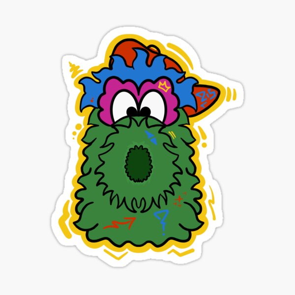 Phillies Phanatic Sticker, Philadelphia Phillies Phanatic Face