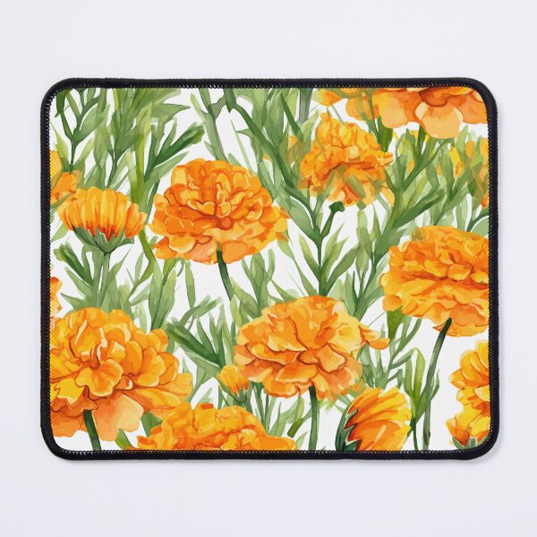 Item preview, Warm Marigold Blossoms in Watercolor designed and sold by TopArtsy.