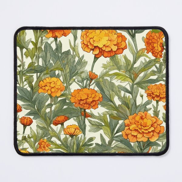 Item preview, Vibrant Marigolds in Watercolor Garden designed and sold by TopArtsy.