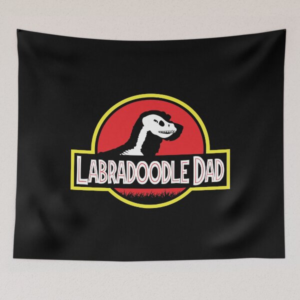 Item preview, (For Dark Background) Jurassic Labradoodle Dad designed and sold by More Cute Dogs.