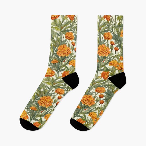 Item preview, Vibrant Marigolds in Watercolor Garden designed and sold by TopArtsy.