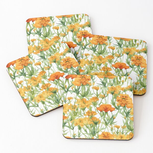 Item preview, Watercolor Marigolds Dancing in the Wild designed and sold by TopArtsy.