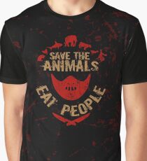 save the animals, EAT PEOPLE Graphic T-Shirt