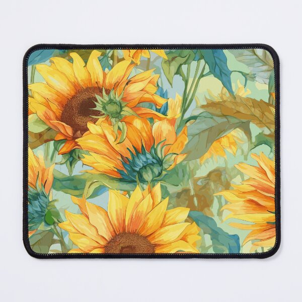 Item preview, Sunlit Sunflowers in Watercolor Fields designed and sold by TopArtsy.