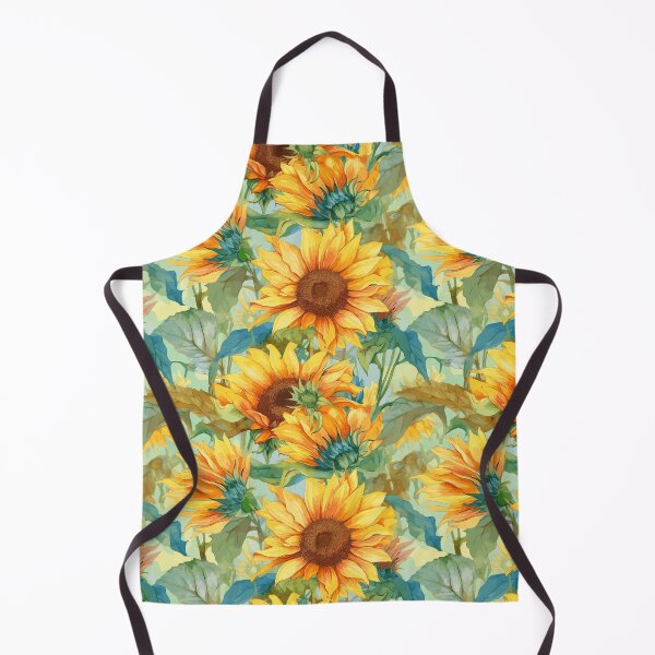 Item preview, Sunlit Sunflowers in Watercolor Fields designed and sold by TopArtsy.