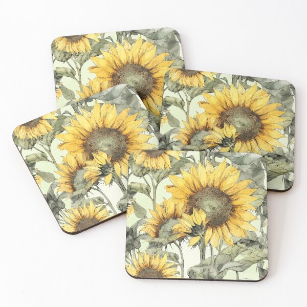 Item preview, Watercolor Sunflowers in Wild Elegance designed and sold by TopArtsy.