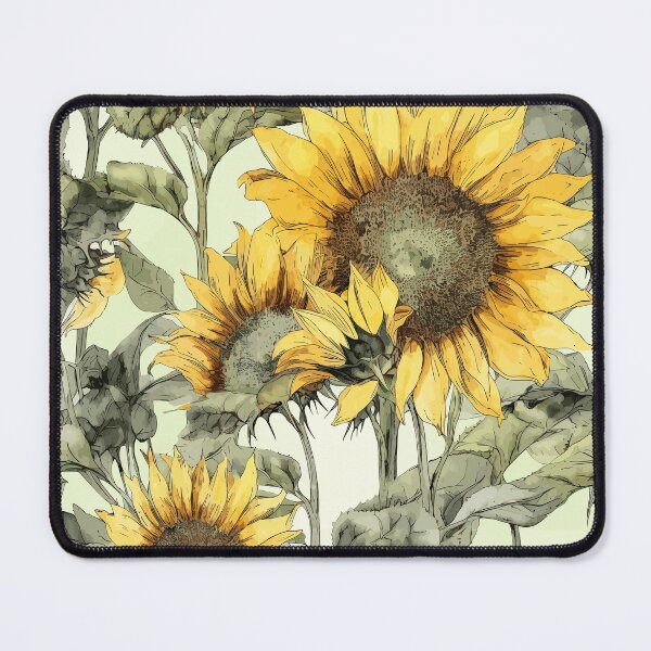 Item preview, Watercolor Sunflowers in Wild Elegance designed and sold by TopArtsy.