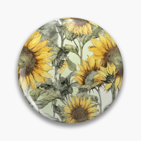 Item preview, Watercolor Sunflowers in Wild Elegance designed and sold by TopArtsy.