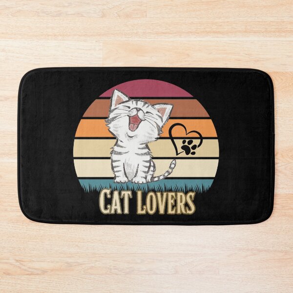 Item preview, Cute Cat Lovers Vintage Retro Paw Heart Design designed and sold by Luckydesign1975.