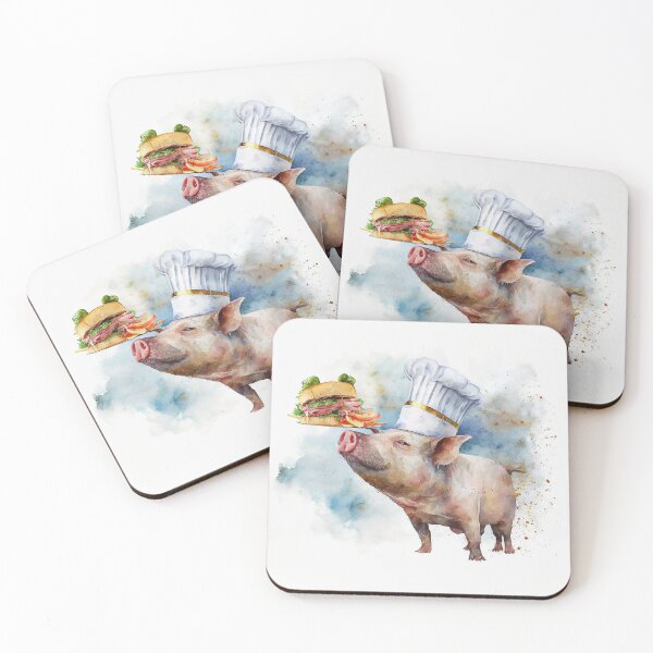 Item preview, Pig and Burger designed and sold by MedusaPrintArt.