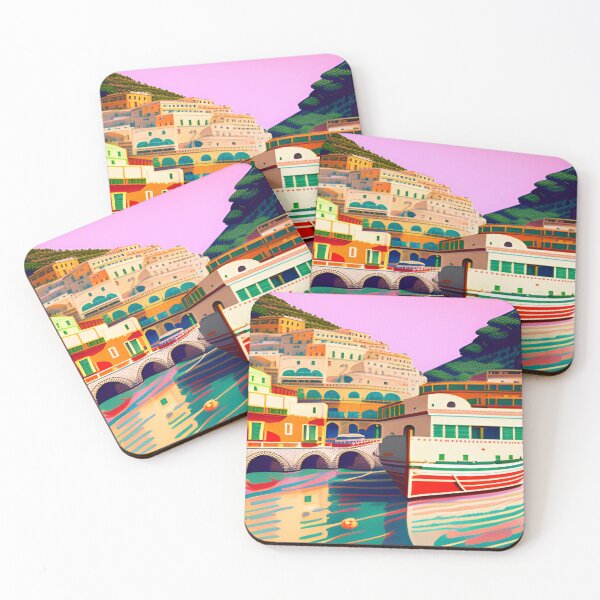 Item preview, Watercolor Vintage Italy - Amalfi Coast Italy -Vintage Travel  designed and sold by Tamas Das.