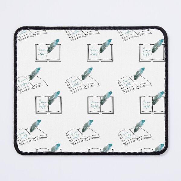 Item preview, Cute turquoise feather quill notebook design for writers. designed and sold by CreativeStrand.