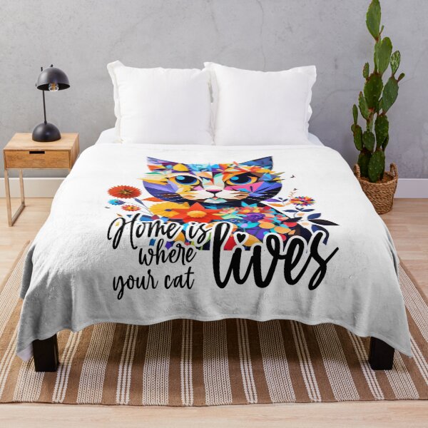 Item preview, Home is, where your cat lives designed and sold by knuppify.