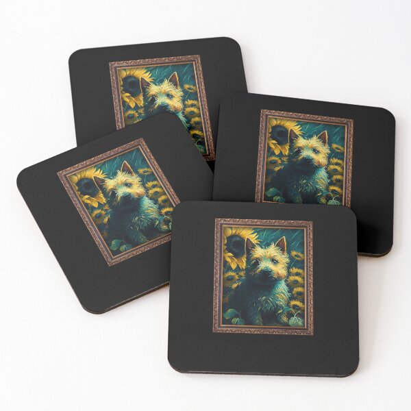 Item preview, Norwich Terrier Sunflower Painting Adorable Dog designed and sold by rafaeltto.