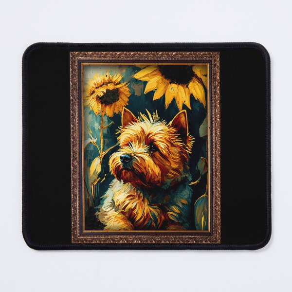 Item preview, Norwich Terrier Sunflower Painting Adorable Dog designed and sold by rafaeltto.