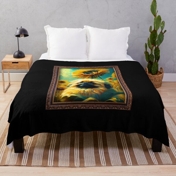 Item preview, Pekingese Sunflower Painting Adorable Dog designed and sold by rafaeltto.