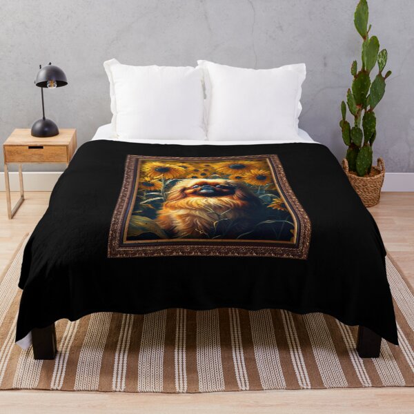 Item preview, Pekingese Sunflower Painting Adorable Dog designed and sold by rafaeltto.