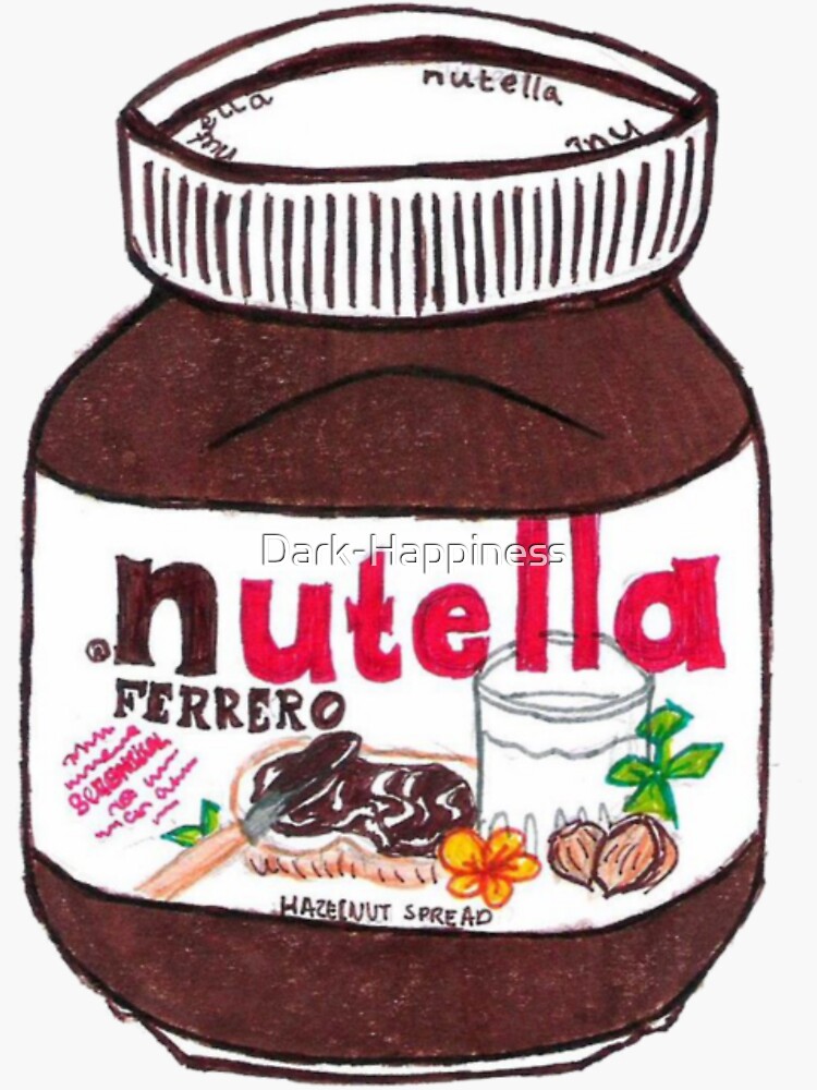 "Cartoon nutella" Sticker by Dark-Happiness | Redbubble