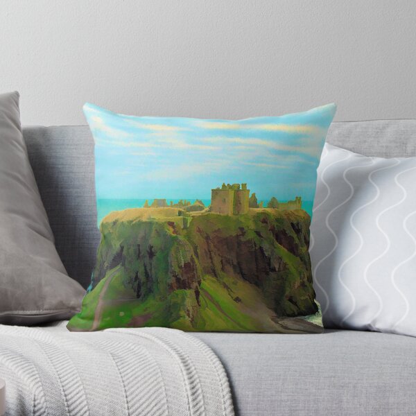 Dunnottar Castle. Scotland Throw Pillow