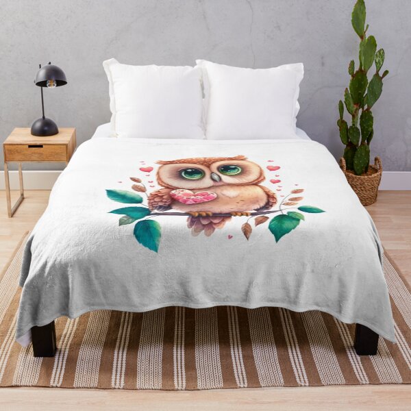 Item preview,   Owl with Heart Love Image Decor Watercolor JPEG File designed and sold by adlydesigns.