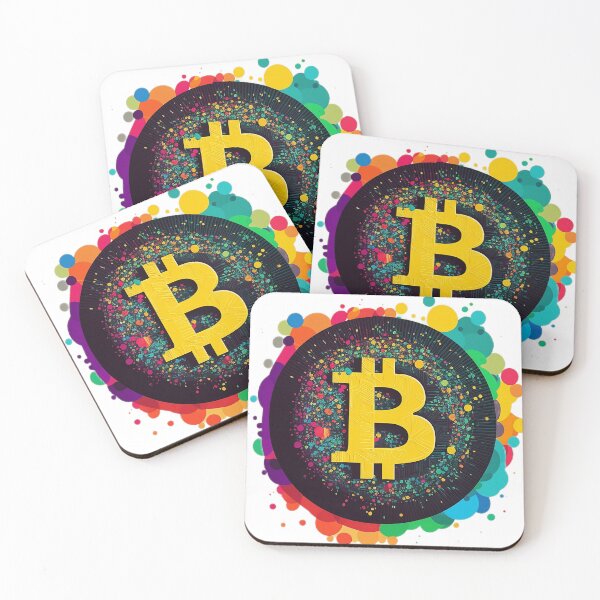 Item preview, Bitcoin Symbol with Rainbow Dots designed and sold by UlDesigns.