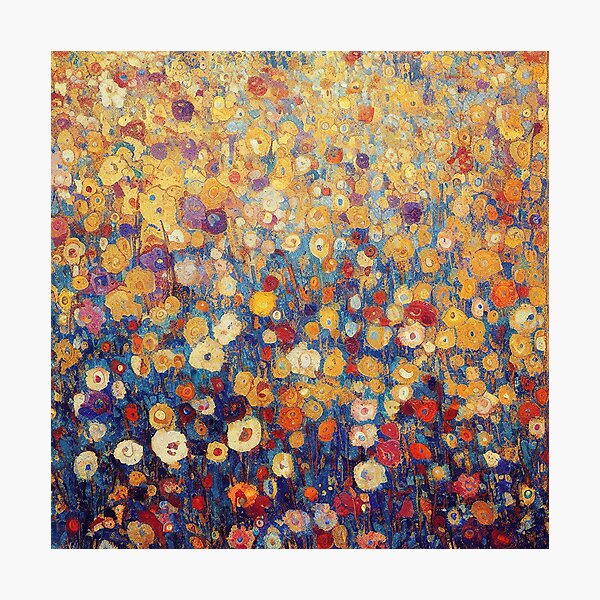Aperçu de l'œuvre Jardin fleuri de Klimt créée et vendue par maniacfitness.