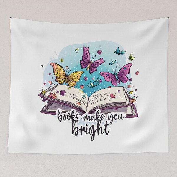 Artikelvorschau, Books make you bright entworfen und verkauft von knuppify.