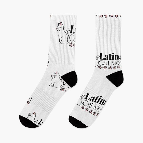 Item preview, Latina Cat Mom - Cat Line Art with Black and Pink Paws designed and sold by SMillustrations.