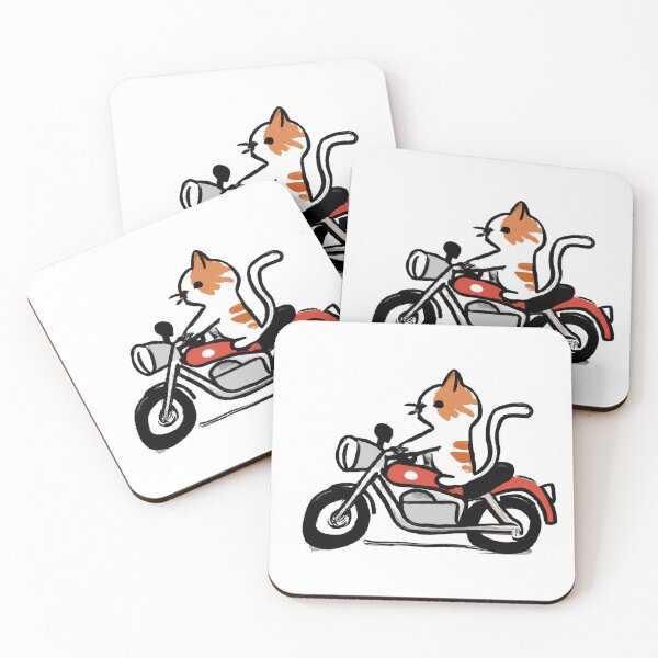 Item preview, Cat Riding Motorcyle  designed and sold by AnimateSpring.