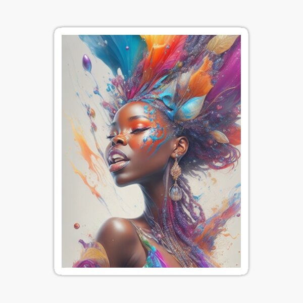 Item preview, African Queen Splash Art designed and sold by HoseasArt.