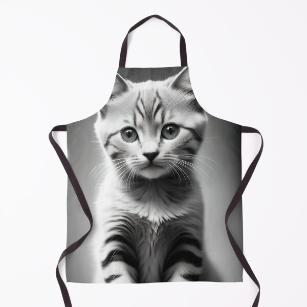 Item preview, Black & White Cute Kitten Photograph designed and sold by Yomogun.