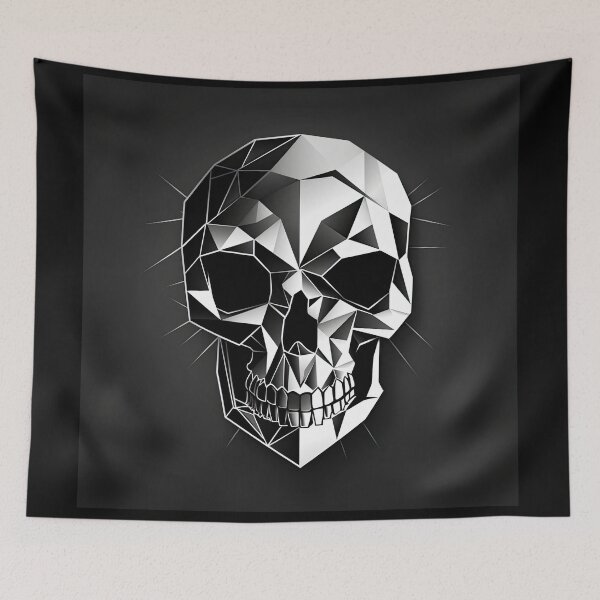 Item preview, A stylish Skull white on black designed and sold by taoman.