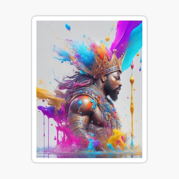 Item preview, Strong African King Splash Art designed and sold by HoseasArt.