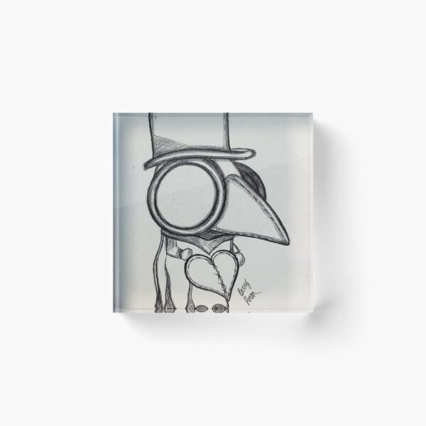 Item preview, Cute plague doctor holding heart designed and sold by BerryPecanArts.