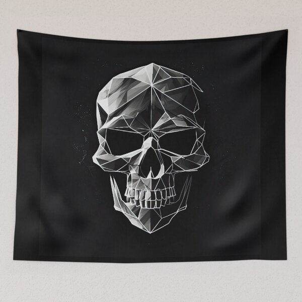 Item preview, A stylish Skull white on black designed and sold by taoman.