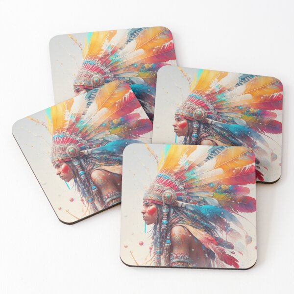 Item preview, Native American Chief Splash Art designed and sold by HoseasArt.