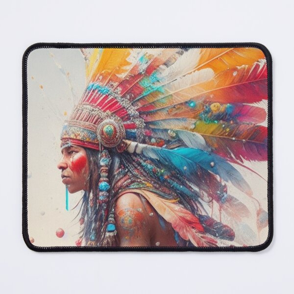 Item preview, Native American Chief Splash Art designed and sold by HoseasArt.