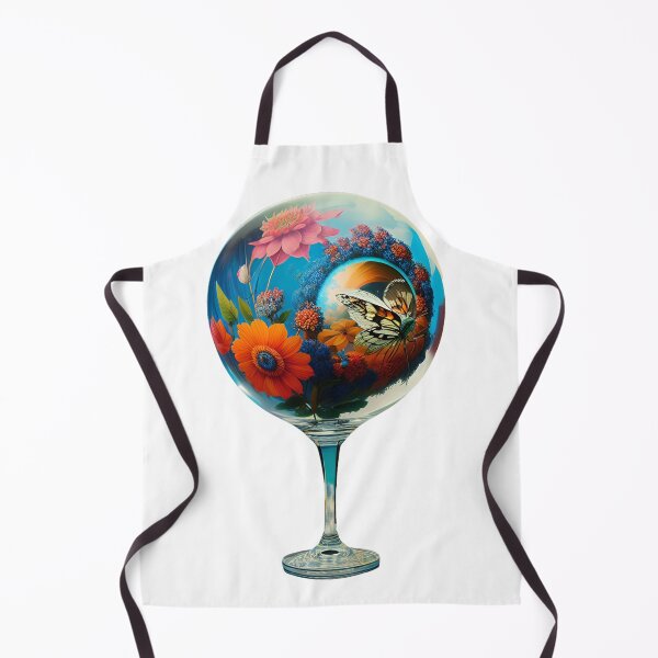 Item preview, Glass ball on a leg with flowers and a butterfly designed and sold by MadinaFatt.