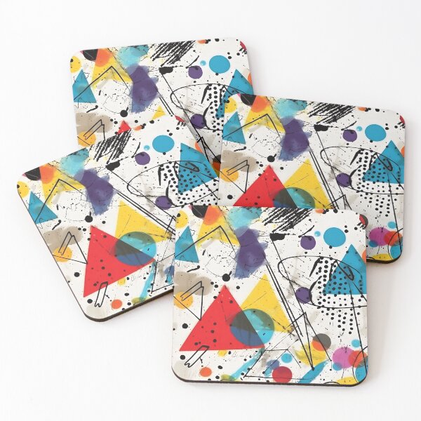 Item preview, Colorful Shapes Memphis Style Patterns designed and sold by PatternBestFan.