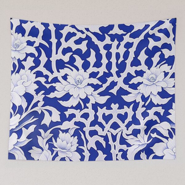 Item preview, Blue and White Chinoiserie designed and sold by YourPattern.