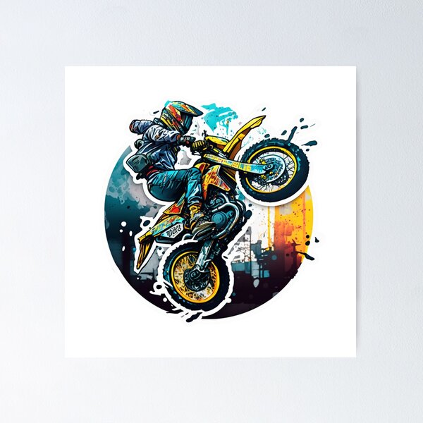 Item preview, Motorcycle enduro supermoto wheelie designed and sold by YammsDesign.
