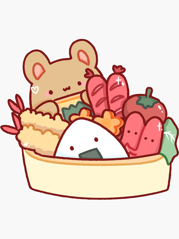 Kawaii Bento Box Sticker for Sale by Adronia