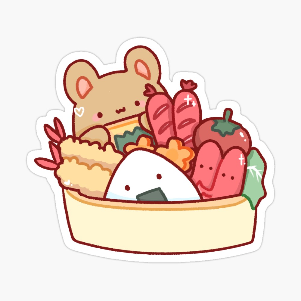 Kawaii Bento Box Sticker for Sale by Adronia