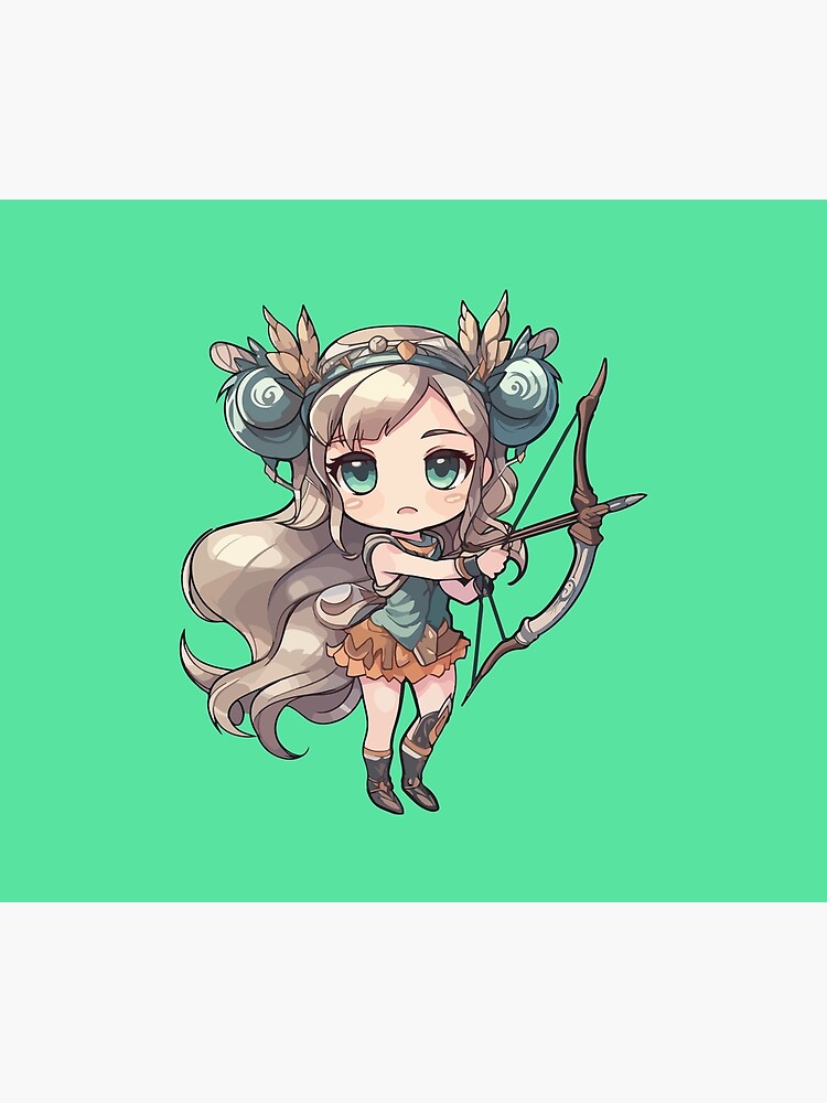 Disover Chibi Pantheon Collection: Artemis Goddess of the Hunt Tapestry