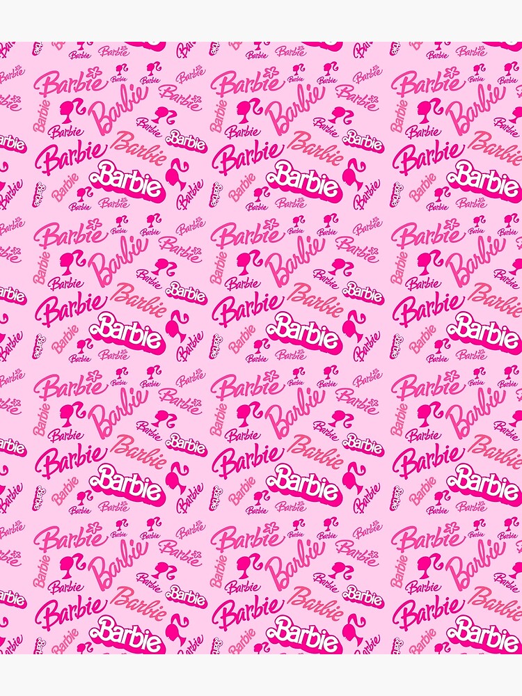 All Barbie Logo Collage Pattern Art - Pink Aesthetics Backpack sold by ...