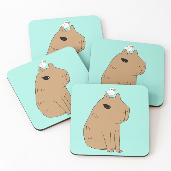 Item preview, Cute Capybara And Bird  designed and sold by Eolithic.