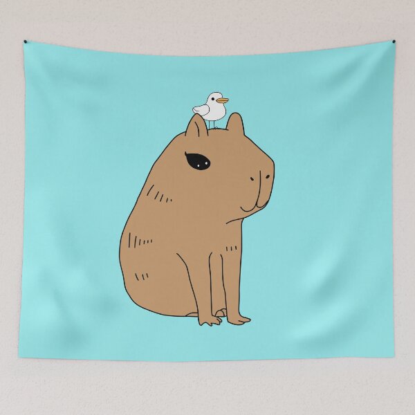 Item preview, Cute Capybara And Bird  designed and sold by Eolithic.